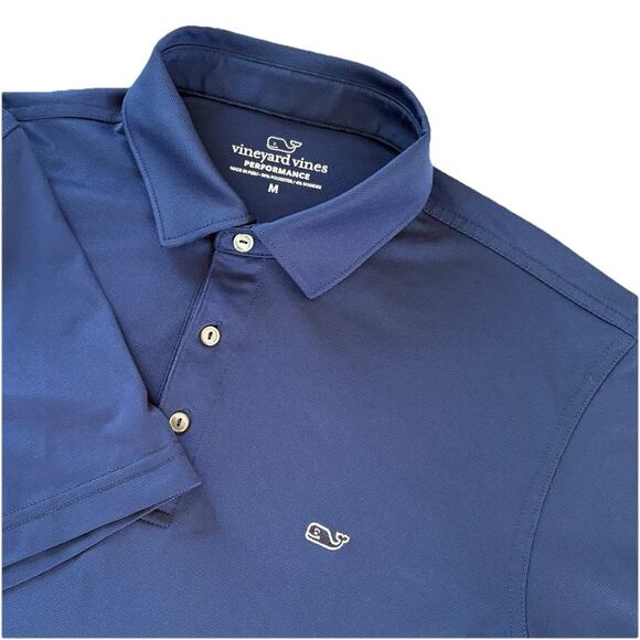 Vineyard Vines Performance Polo Shirt Men’s Medium Navy Blue Golf Casual - Picture 1 of 12